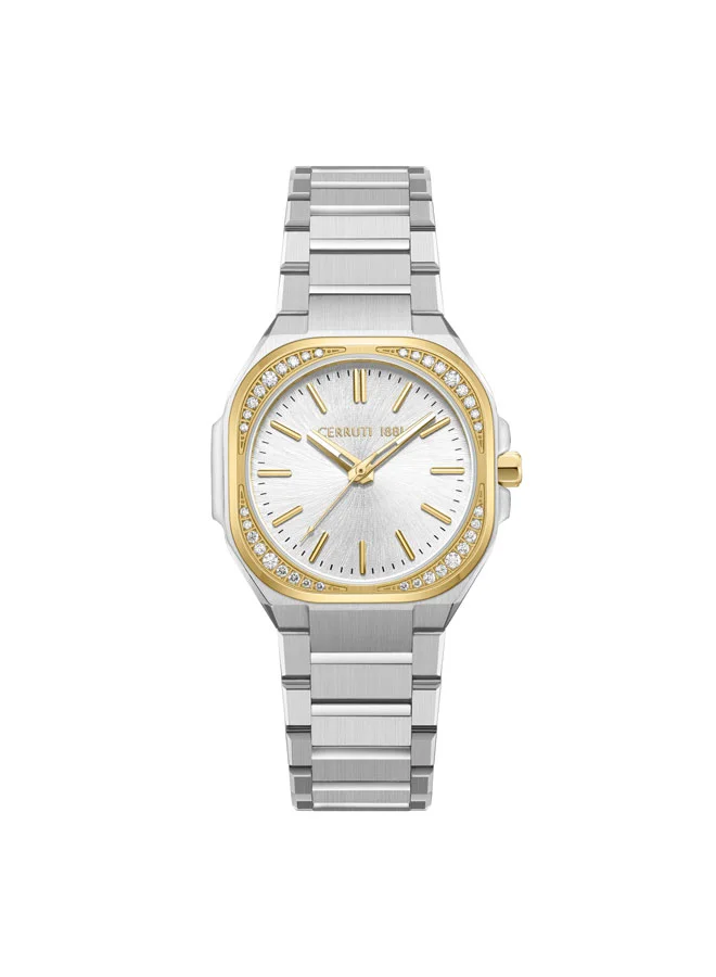 Leadri Silver Dial Stainless Steel Bracelet Analog Watch for Women, 32mm